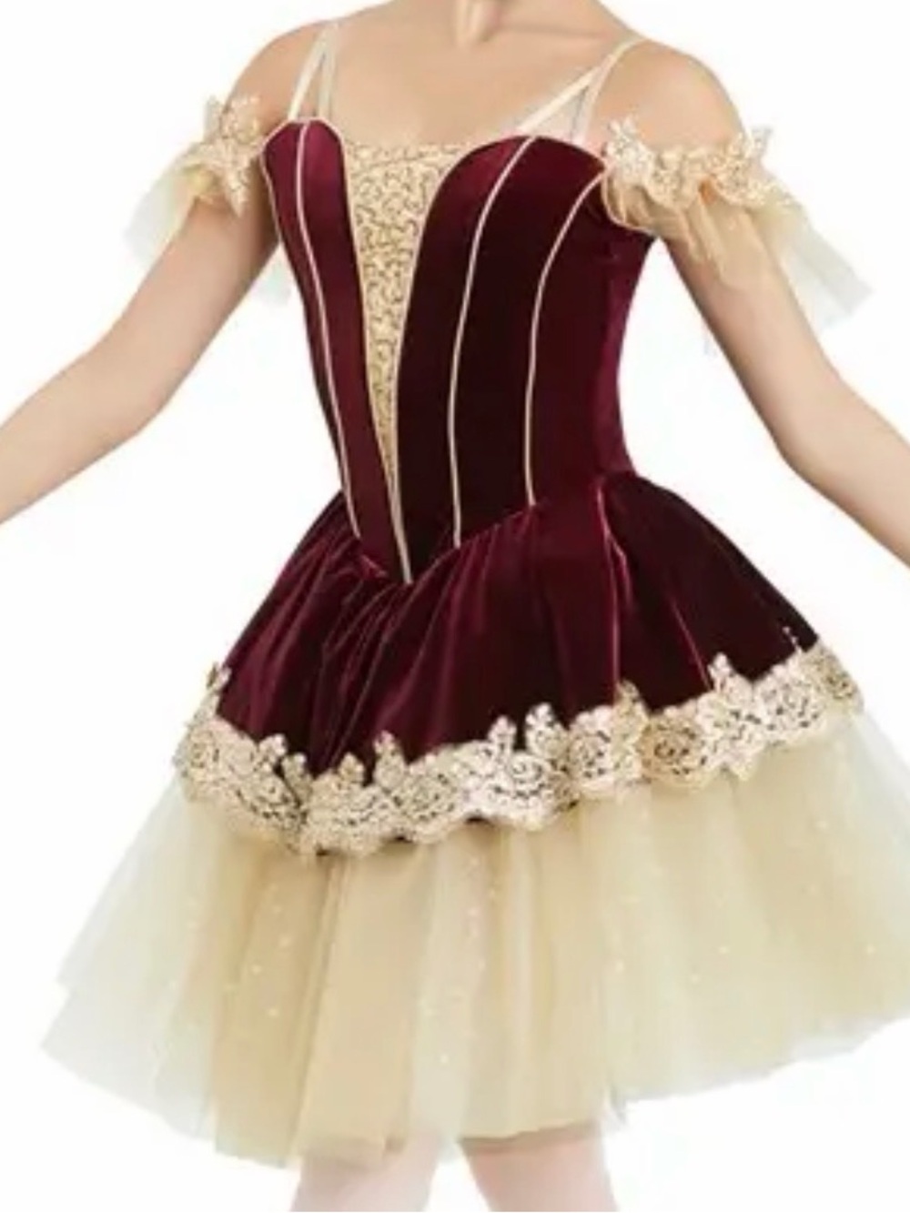 Preloved:Women Burgundy & Gold WEISSMAN Costume Collection